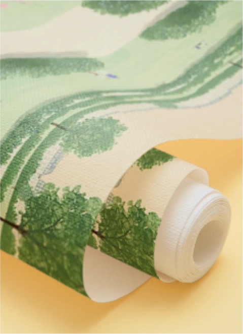 Detail of roll wallpaper